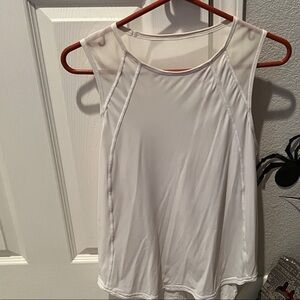 lululemon Sculped Tank top. Off White Mesh Tank Top